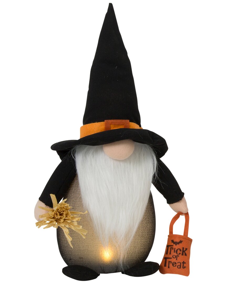 Gerson International Everlasting Glow 20.08in H Lighted Plush Halloween Witch Gnome In Multicolor