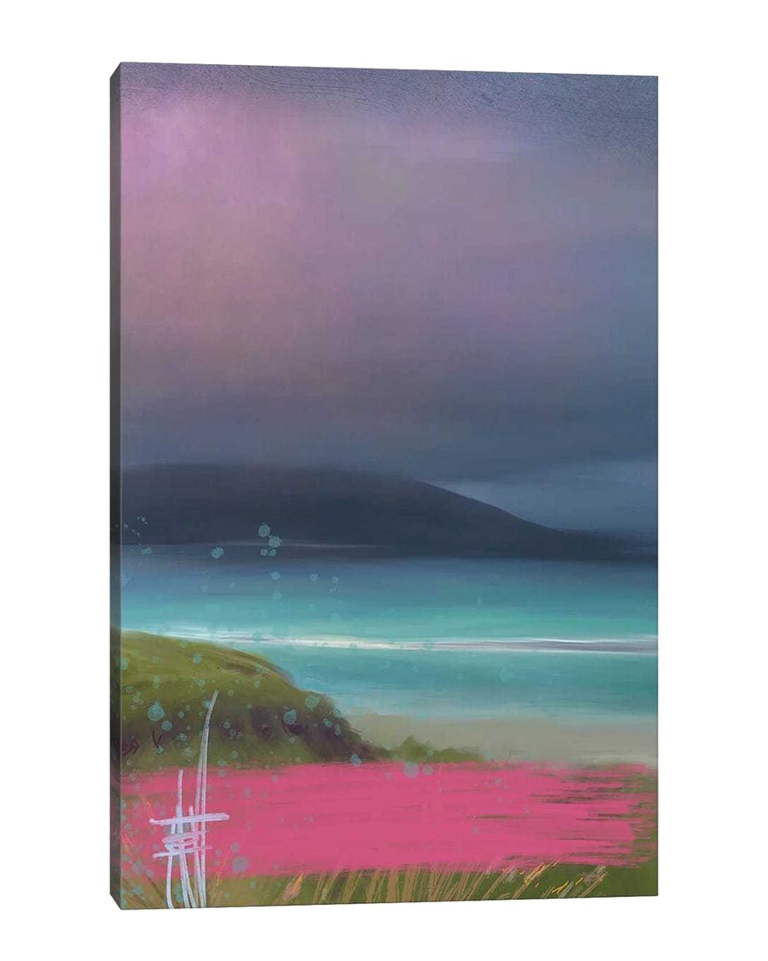 Shop Icanvas Flower Island Storm Pink By Juliana Loomer Wall Art
