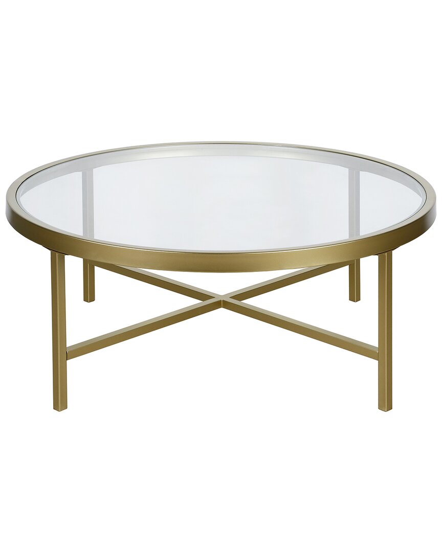 Abraham + Ivy Xivil Round Coffee Table In Gold