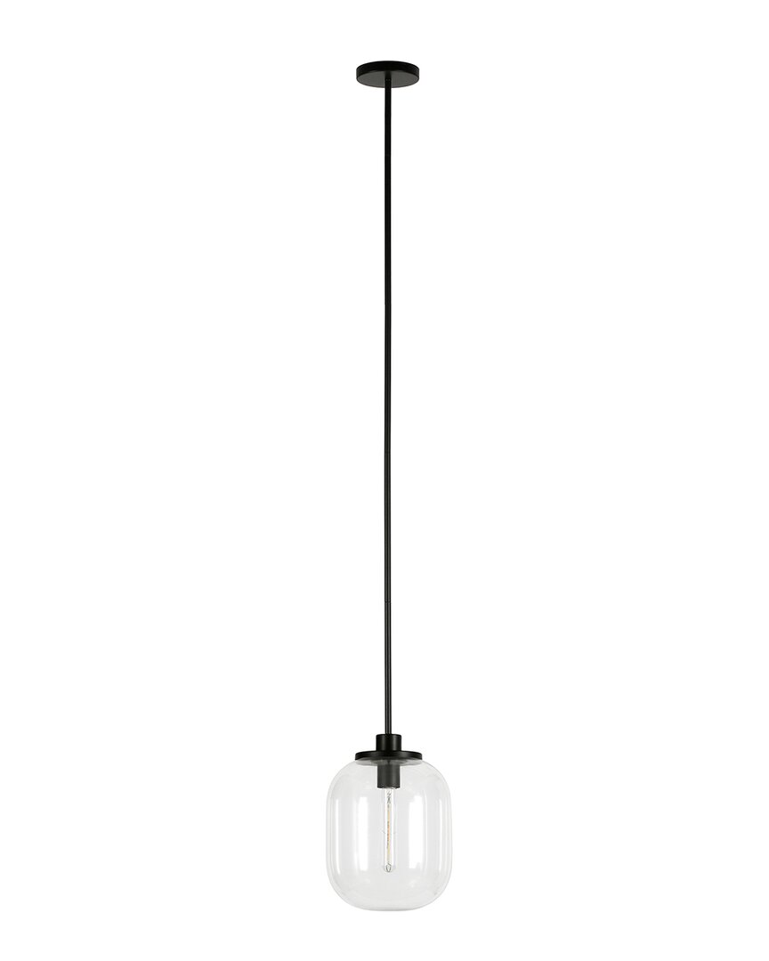 Abraham + Ivy Agnolo Pendant With Clear Glass Shade In Bronze