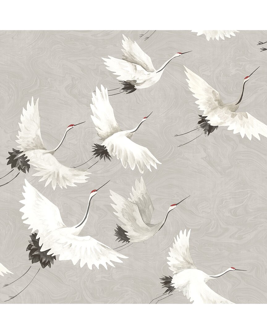Nuwallpaper Grey Halcyon Peel & Stick Wallpaper In Grey