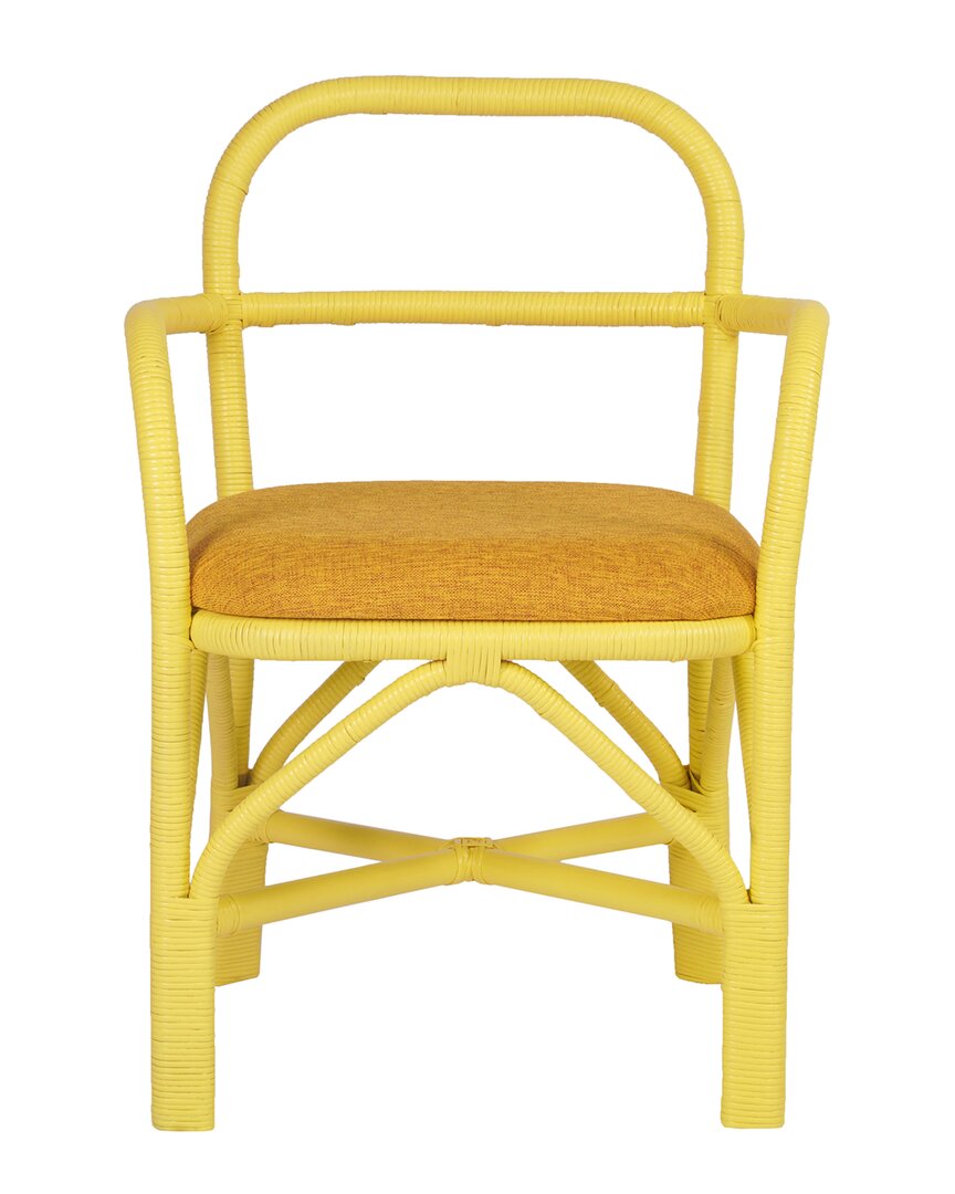 Shop Tov Furniture Ginny Rattan Dining Chair In Yellow