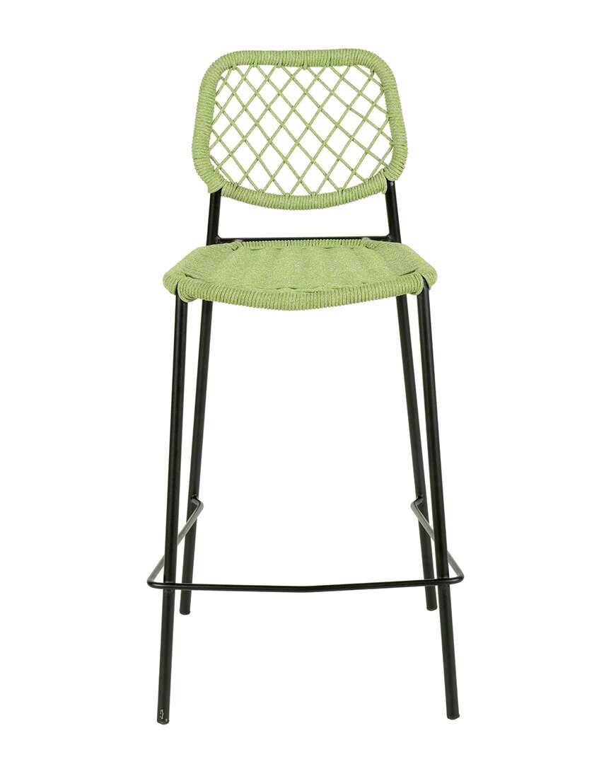 Shop Tov Furniture Lucy Dyed Cord Outdoor Counter Stool In Green