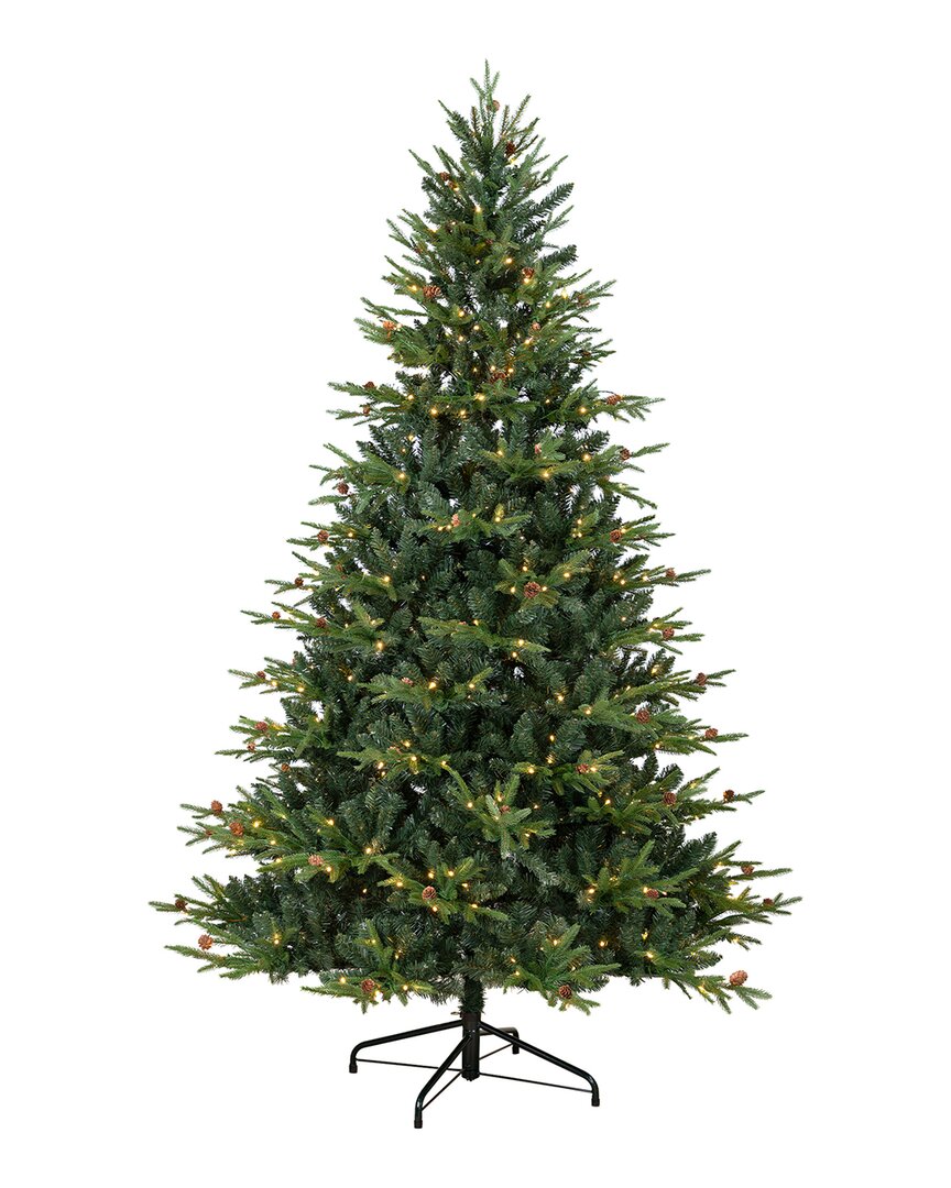 Northlight 7.5ft Real Touch Pre-lit Shenandoah Pine Artificial Christmas Tree  - Warm White Led In Green