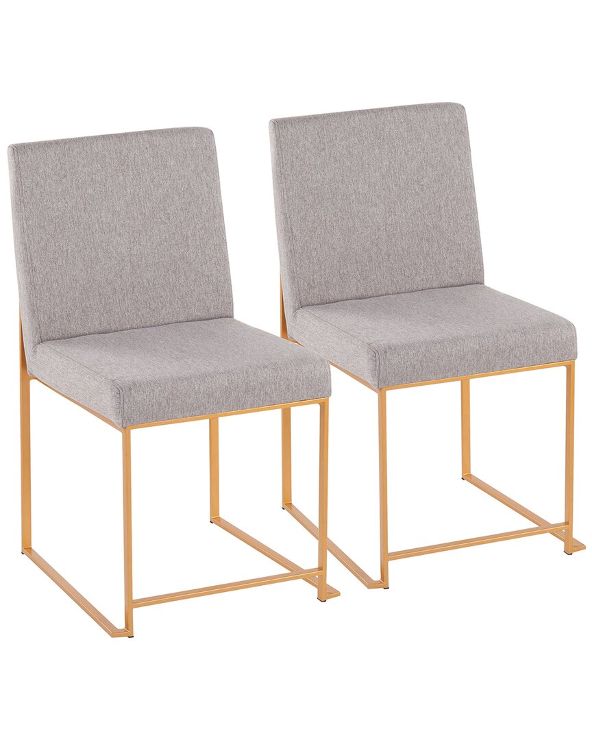 Lumisource High Back Fuji Dining Chair - Set Of 2 In Gold