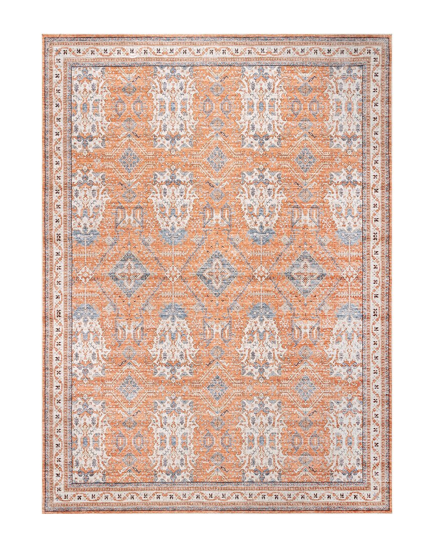 Shop Nuloom Sky Global Washable Rug In Rust