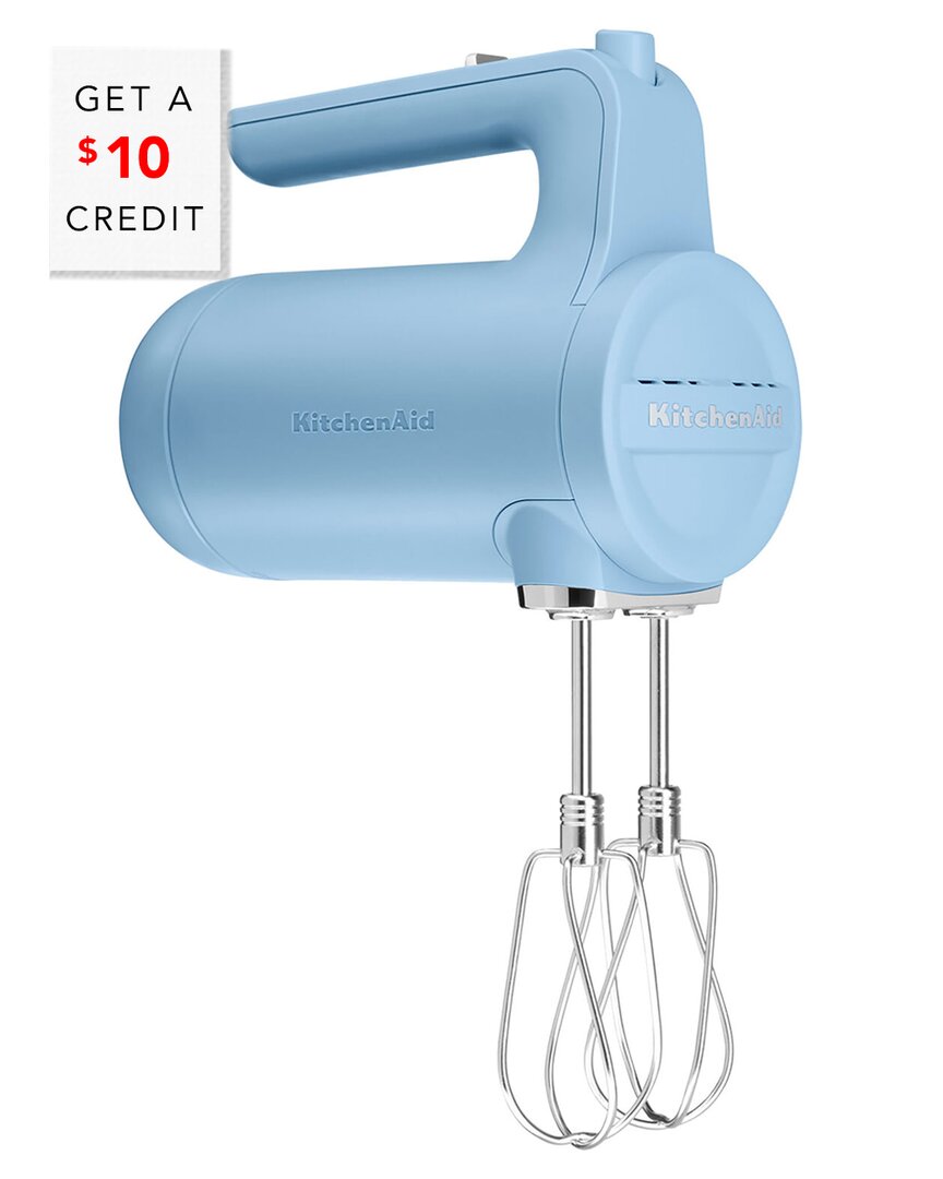 Kitchenaid 7-speed Blue Cordless Hand Mixer With $10 Credit