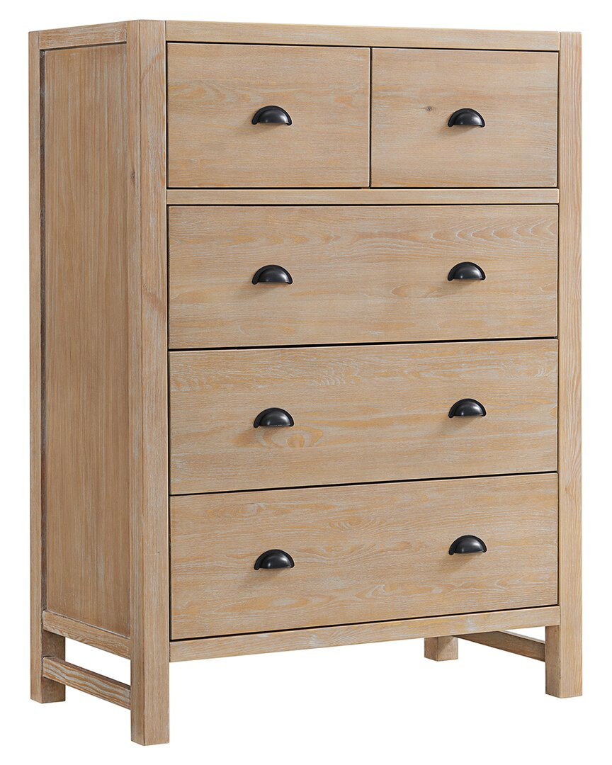 Alaterre Furniture Arden 5-drawer Wood Chest In Natural