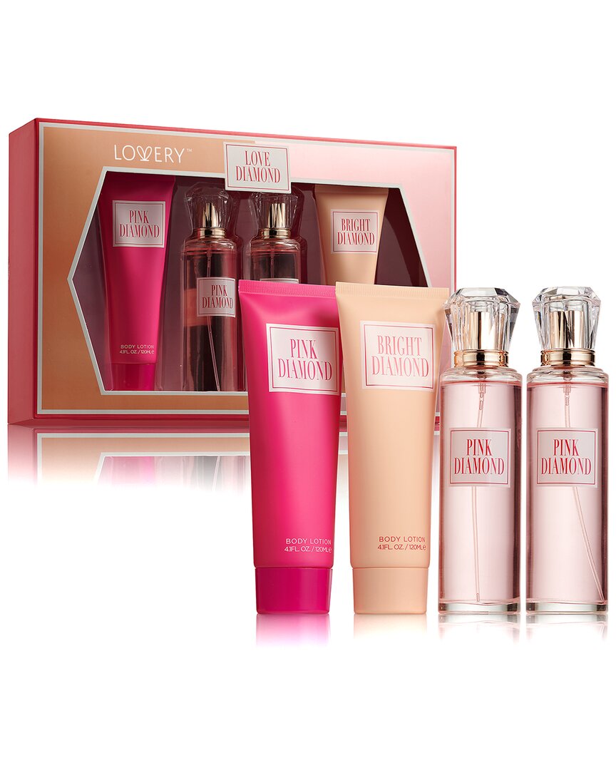 Lovery Pink Diamonds Deluxe 4pc Home Spa Gift Set