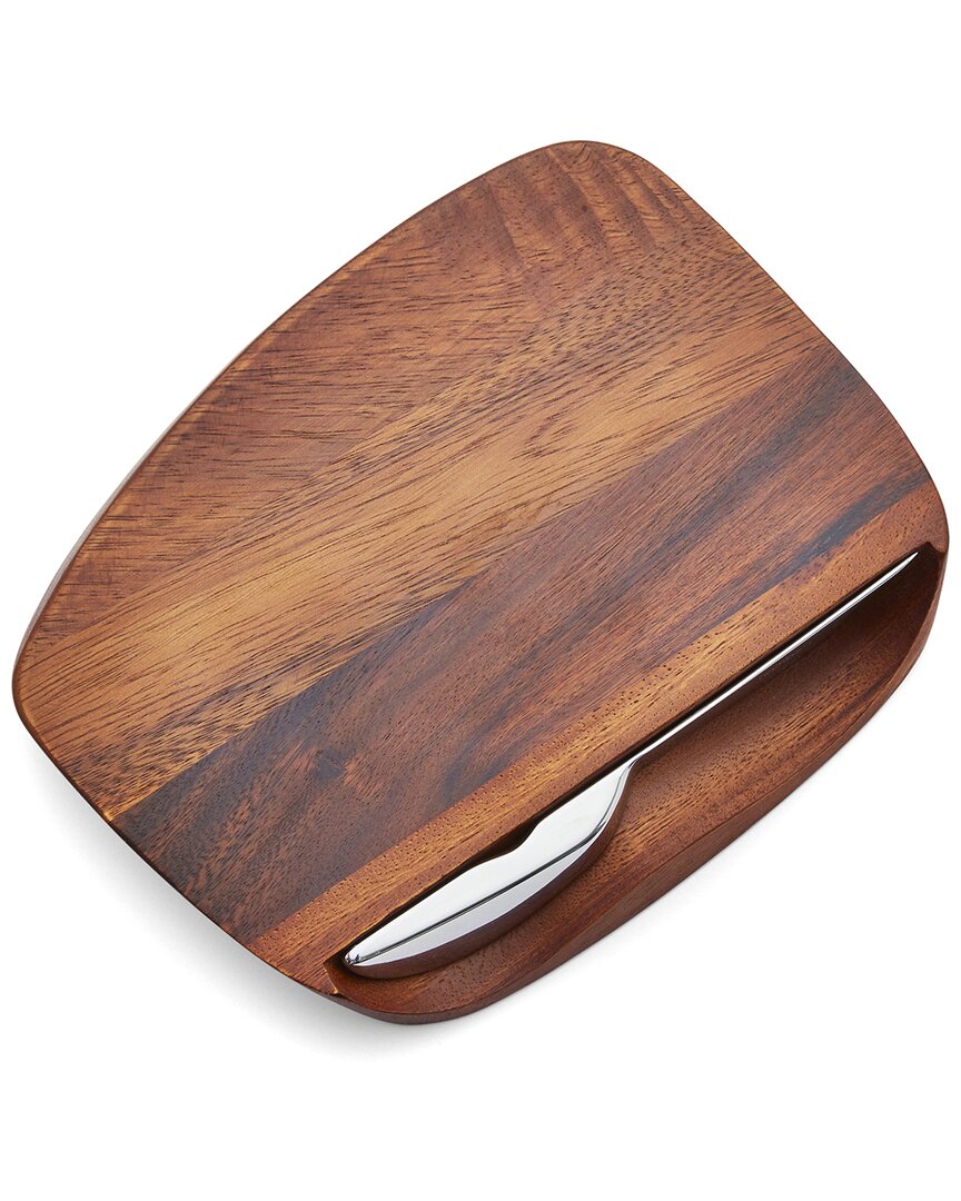 Nambe Nambé Blend Bar Board With Knife In Brown
