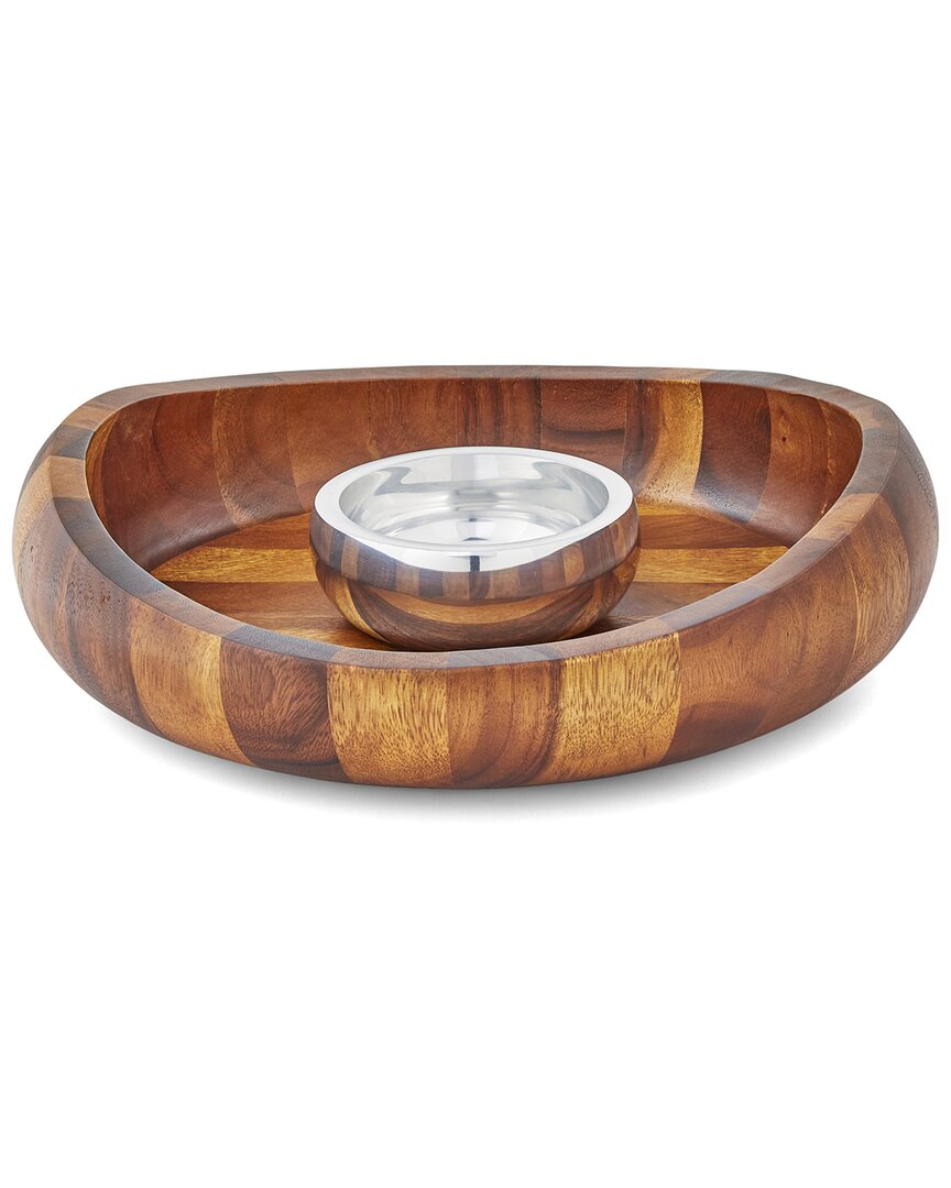 Nambe Nambé Butterfly Chip & Dip In Brown