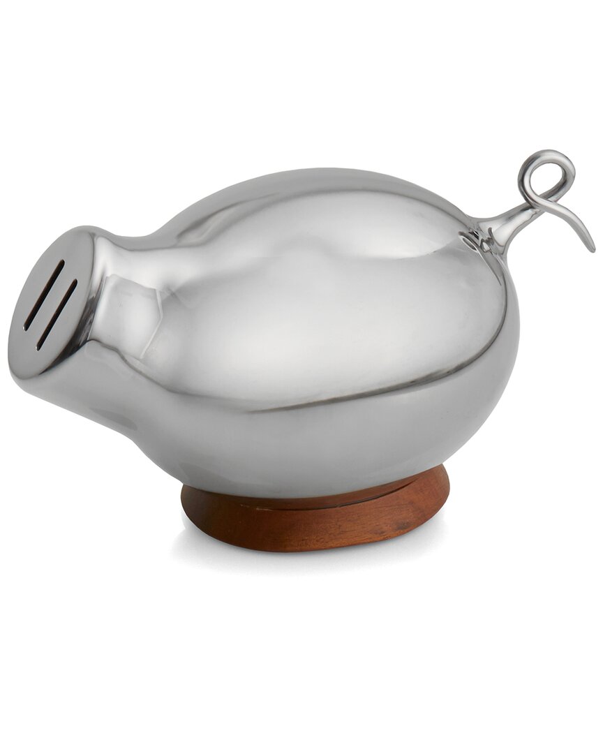 Nambe Baby Kibo Piggy Bank In Silver
