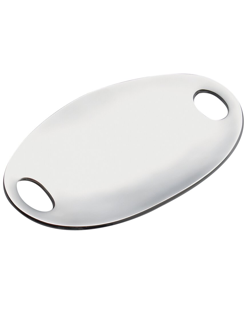 Shop Nambe Nambé Pebble Handled Tray 14in In Silver