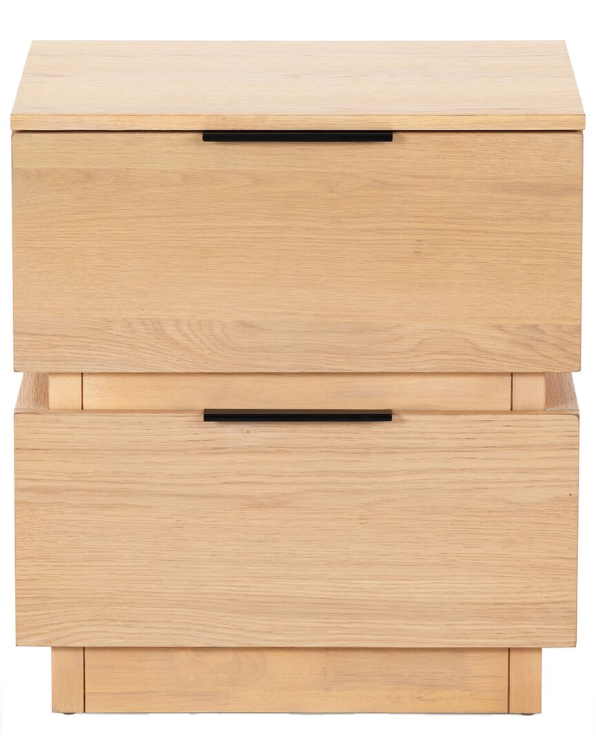 Safavieh Couture Titus 2 Drawer Stacked Nightstand In Brown