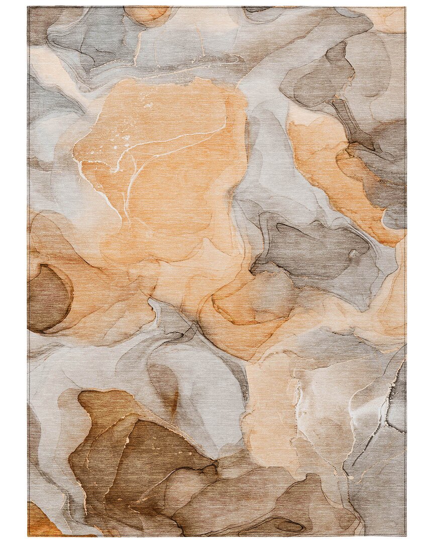 Addison Rugs Chantille Polyester Indoor/outdoor Washable Rug In Orange