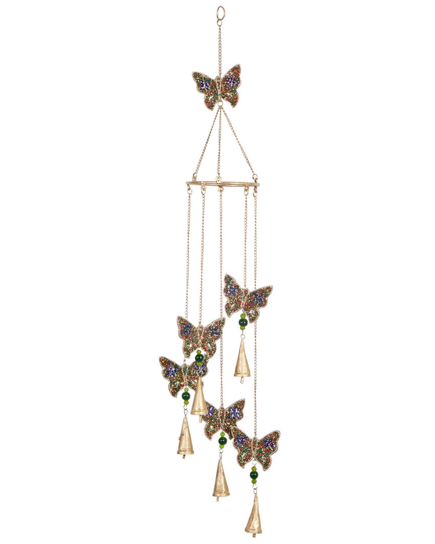 Peyton Lane Eclectic Windchime In Gold