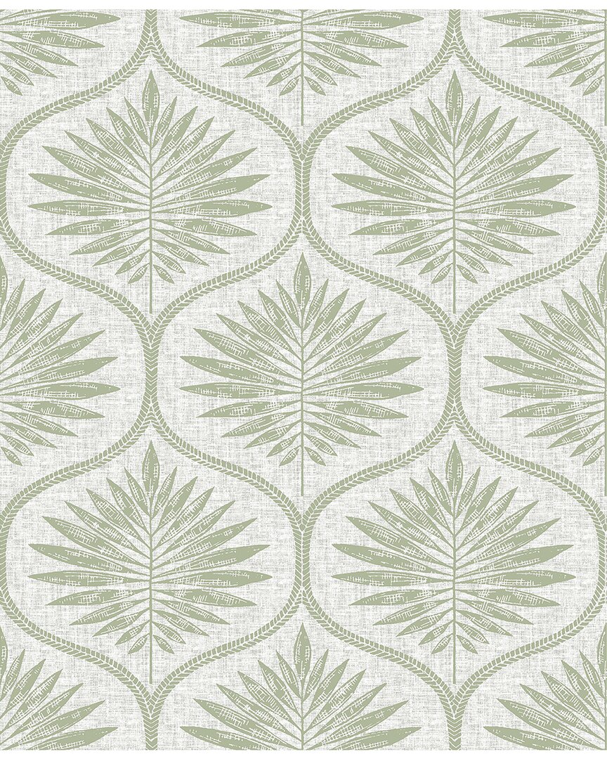 Shop Nuwallpaper Green Primitive Leaves Peel & Stick Wallpaper