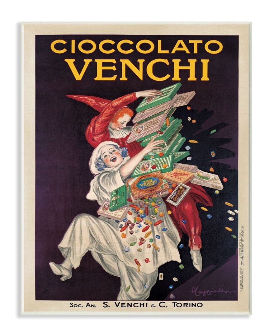 Stupell Cioccolato Venchi Vintage Poster Candy Design Wall Art