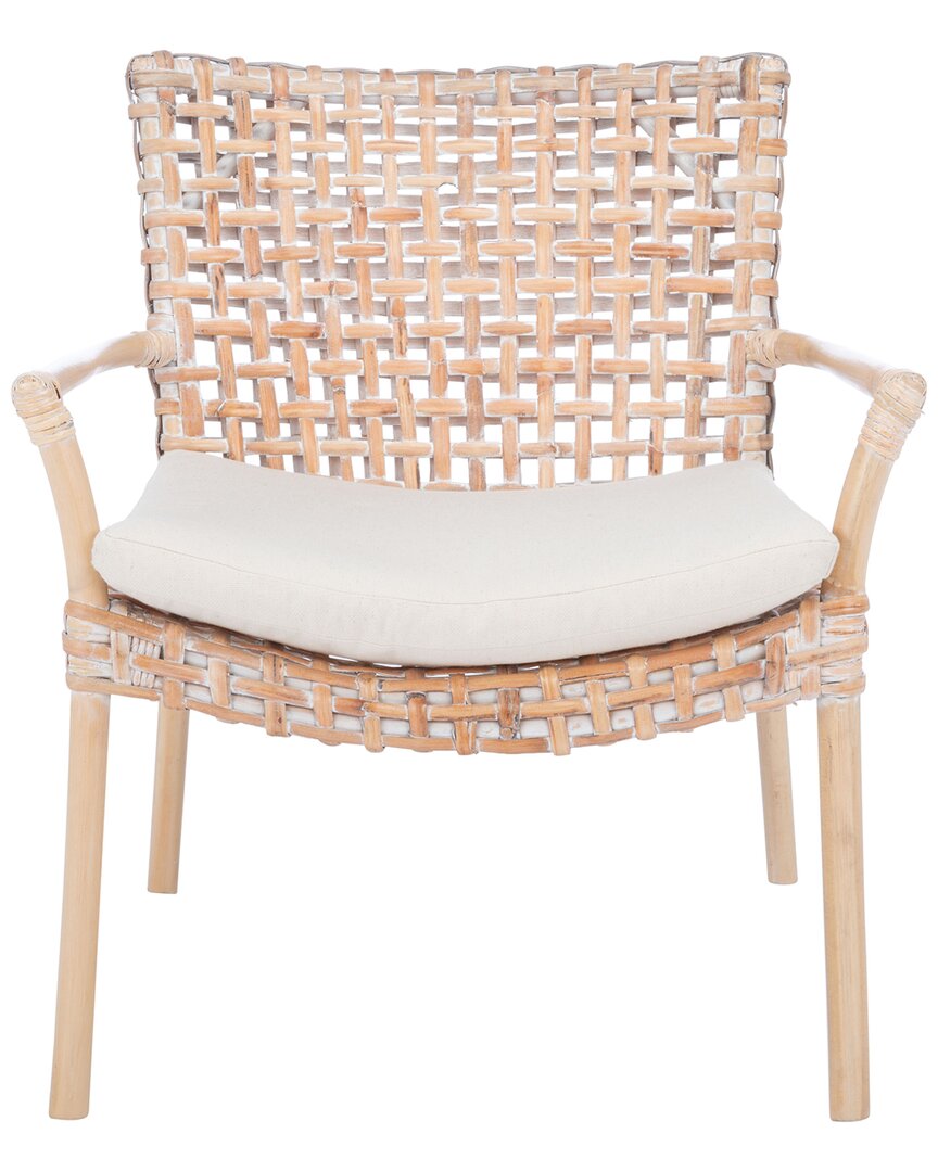 Safavieh Collette Rattan Accent Chair With Cushion In Natural