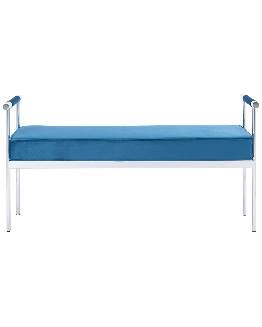 Safavieh Pim Long Rectangle Bench In Navy