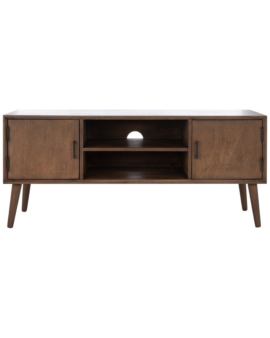 Safavieh Sorrel Mid Century 2-door 1 Shelf Media Stand In Brown