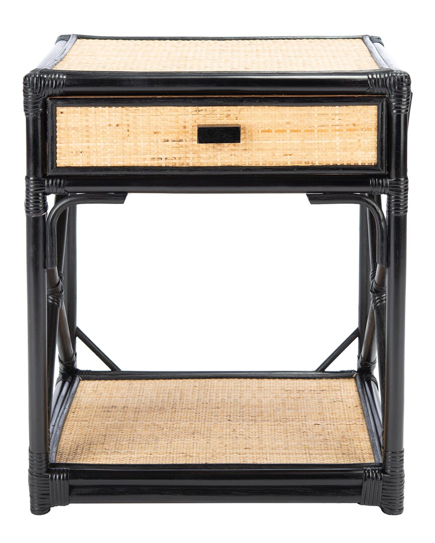 Safavieh Bali 1-drawer, 1-shelf Nightstand In Black