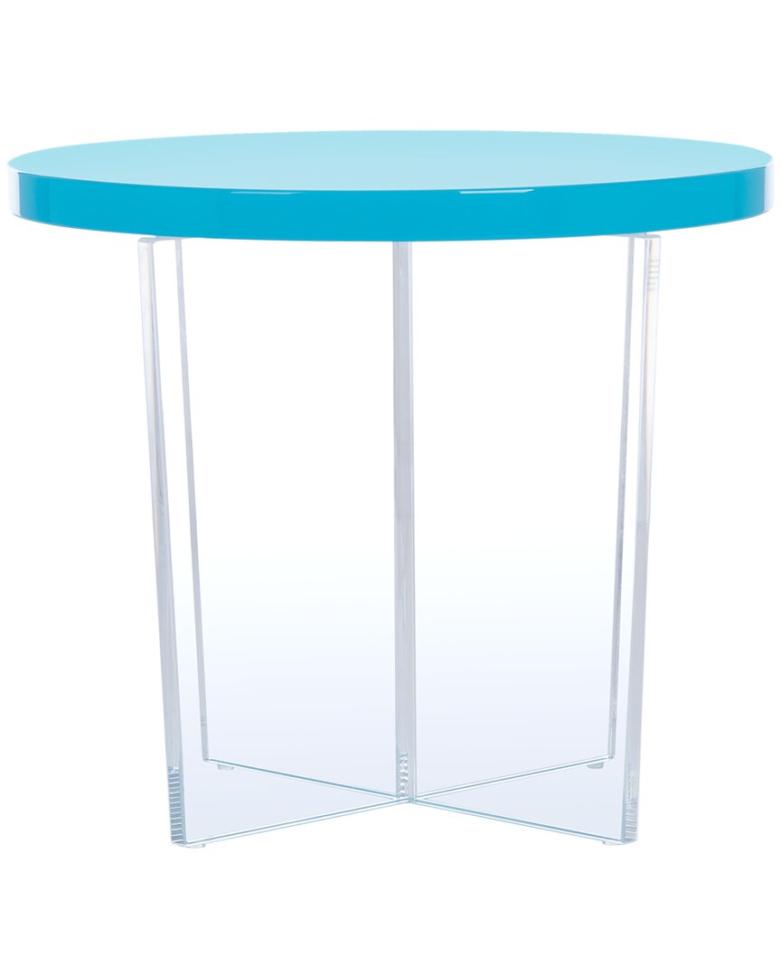 Safavieh Couture Edwards Acrylic Accent Table In Turquoise