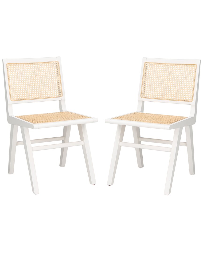 Safavieh Couture Hattie French Cane Dining Chair In White