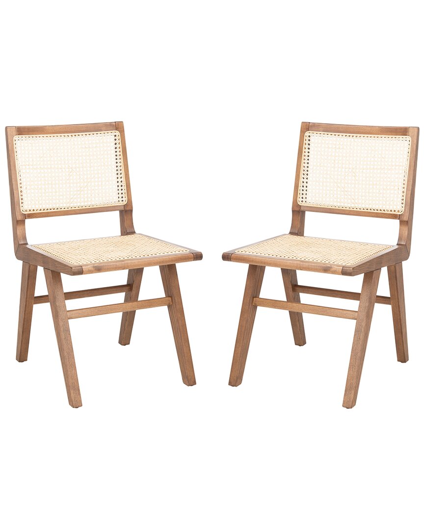 SAFAVIEH COUTURE SAFAVIEH COUTURE SET OF 2 HATTIE FRENCH CANE DINING CHAIRS