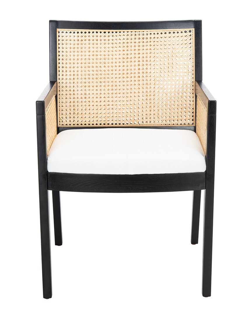 Safavieh Couture Malik Rattan Dining Chair In Black