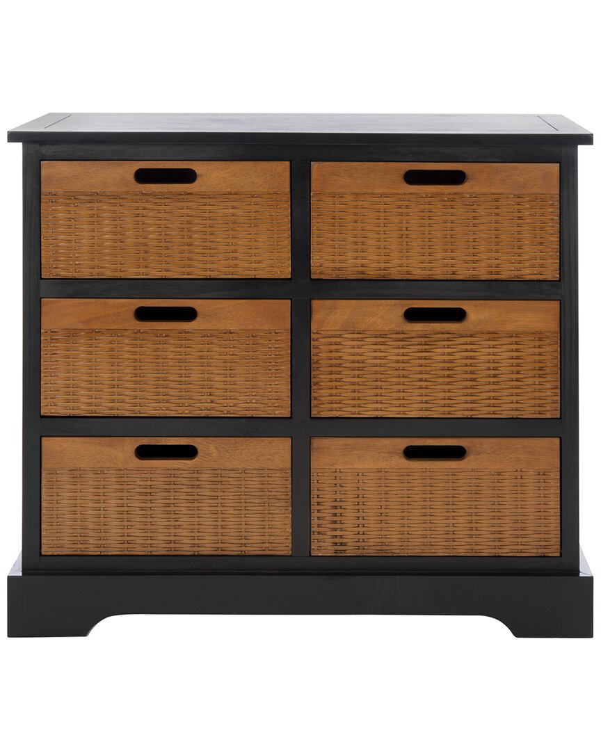 Safavieh Landers 6-drawer Storage Unit In Black