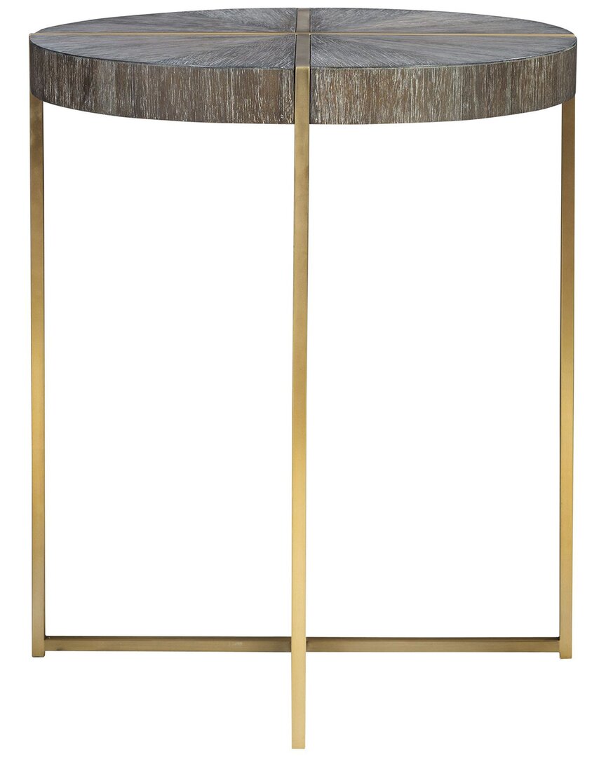 Uttermost Taja Round Accent Table In Gold