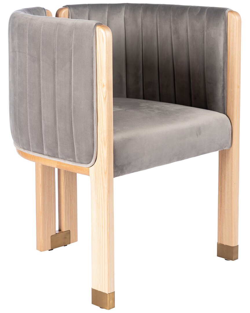 Statements By J Monaco Wood Upholstered Dining Chair In Grey