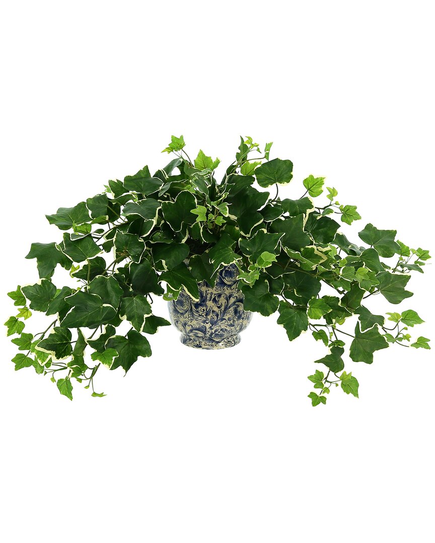 Creative Displays Ivy Arrangement In A Decorative Ceramic Pot In Green