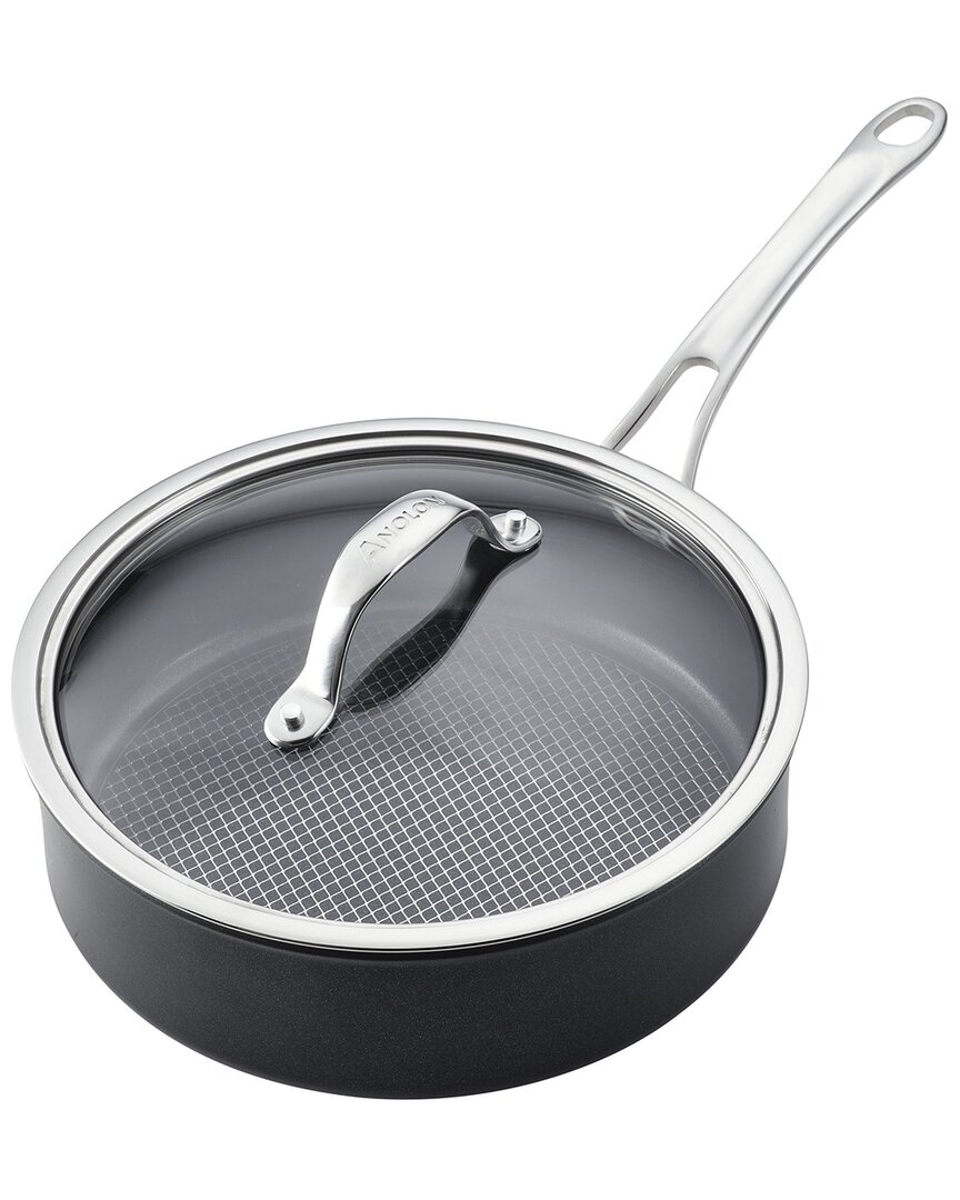 Anolon X Hybrid Nonstick Induction Saute Pan With Lid In Grey