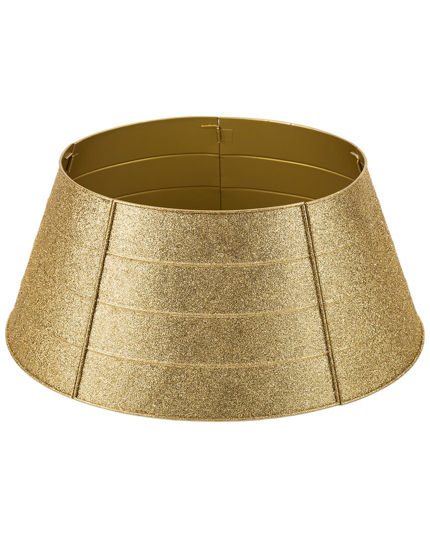 Glitzhome 25in Metal Glitter Tree Collar In Gold