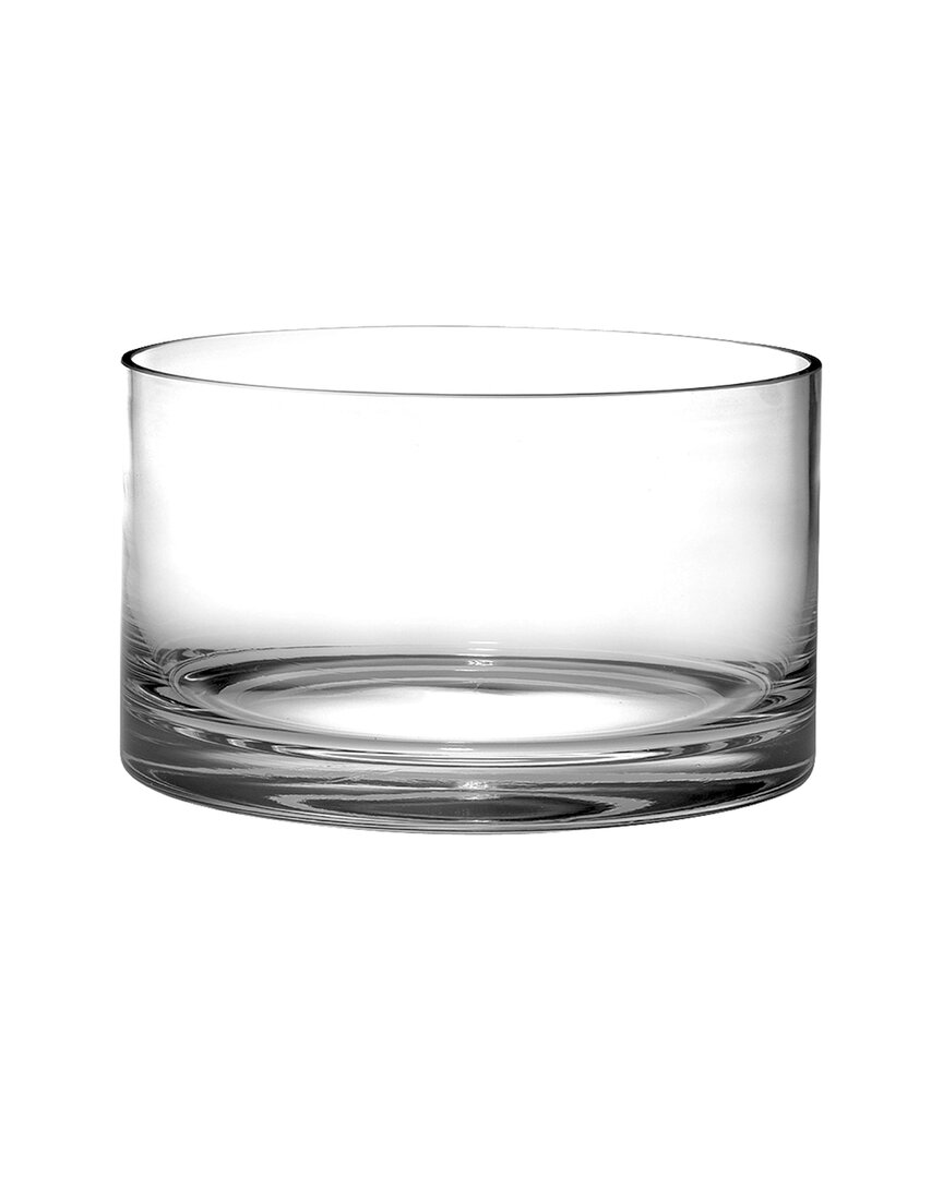 Barski Glass Thick Straight Sided Salad Bowl In Transparent