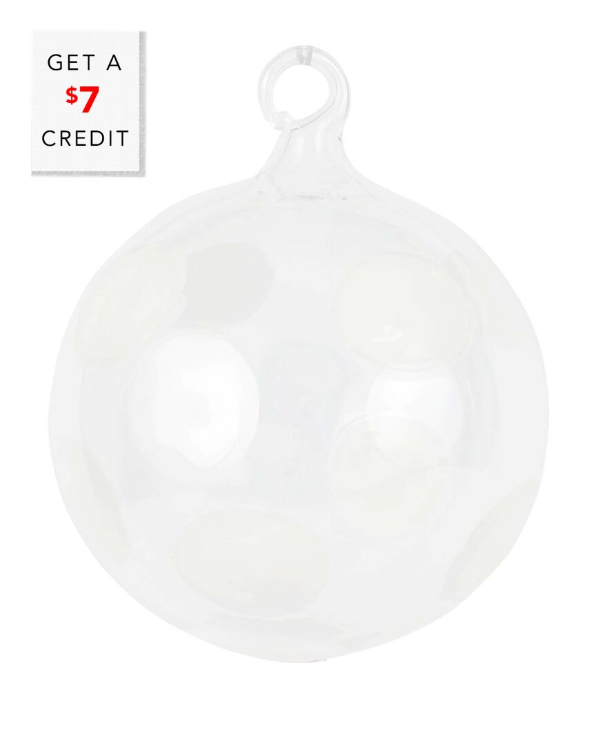 Vietri Drop Ornament In White