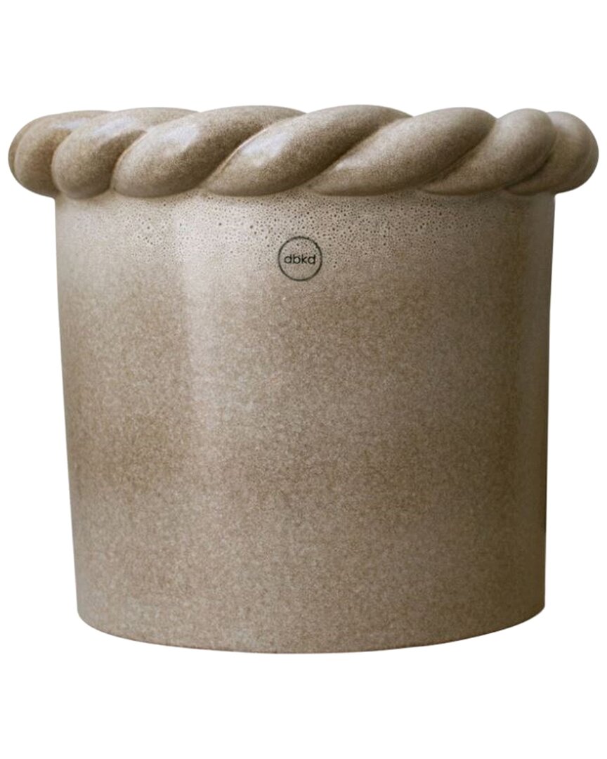 Bidkhome Twine Beige Planter Pot Large In Beige