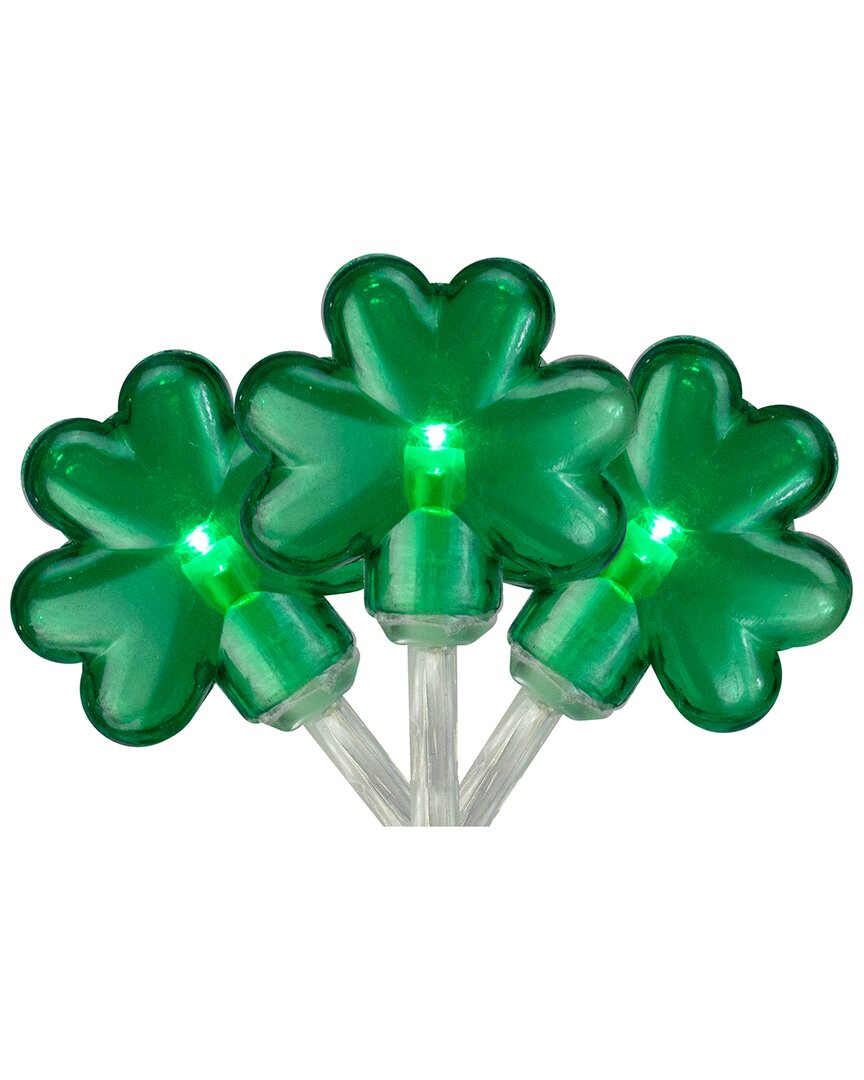 Shop Northlight 20-count Led Mini St Patrick's Day Shamrock Lights In Green