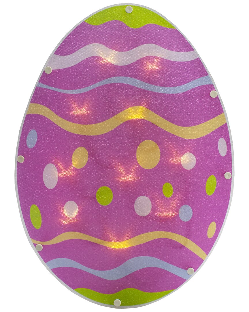 Shop Northlight 14in Battery Operated Led Lighted Easter Egg Window Silhouette In Pink