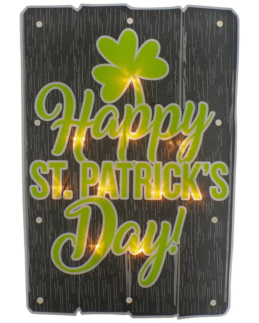 NORTHLIGHT NORTHLIGHT 17IN LIGHTED HAPPY ST. PATRICK'S DAY WINDOW SILHOUETTE