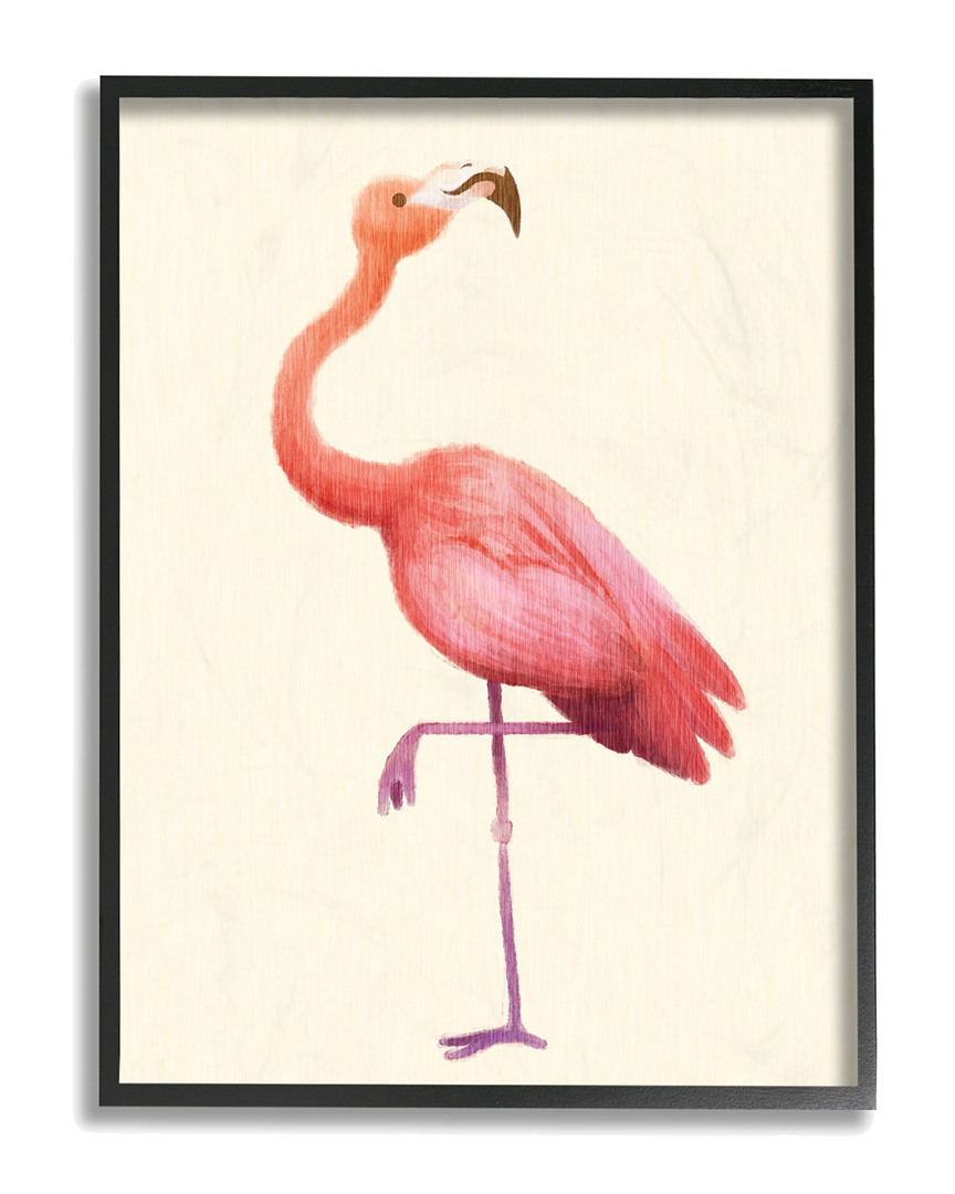 Stupell Flamingo Pose On Tan Water