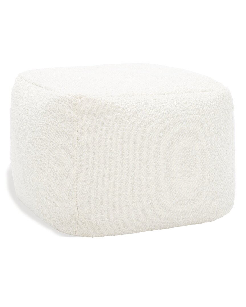 Safavieh Couture Samuels Boucle Pouf In Ivory
