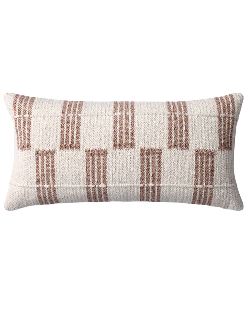 Loloi Ii Loloi 12x27in Pillow Cover With Down Insert In Brown