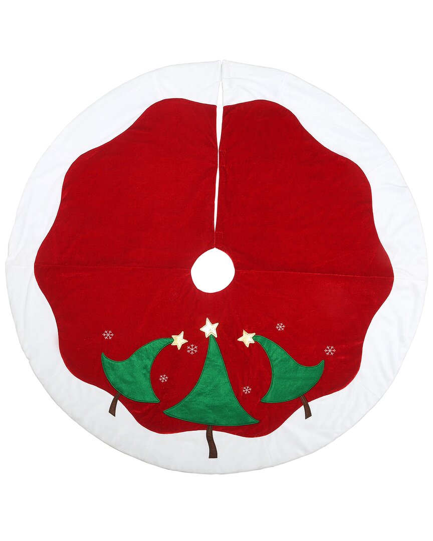 Shop National Tree Company 52in General Store Collection Tree Skirt In Red