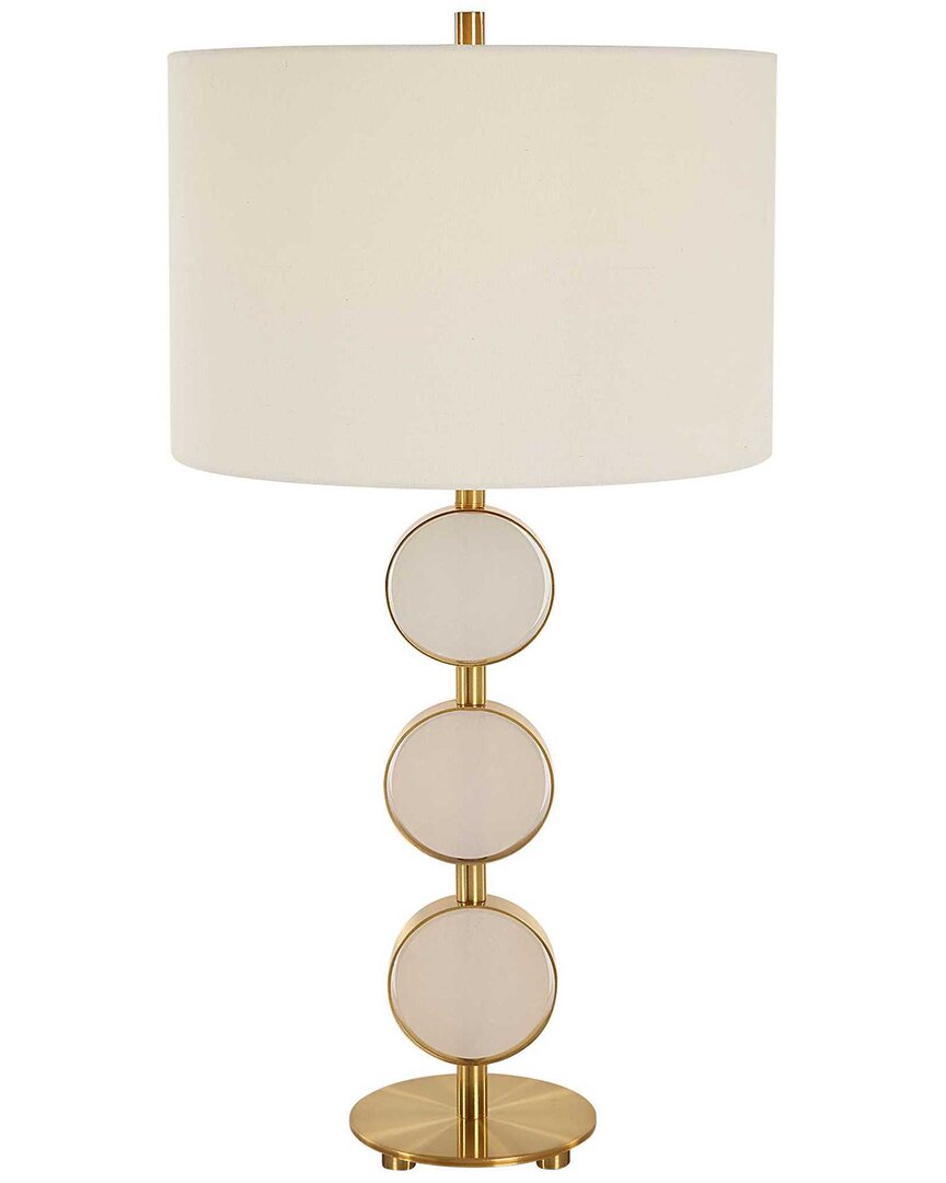 Uttermost Three Rings Contemporary Table Lamp In White