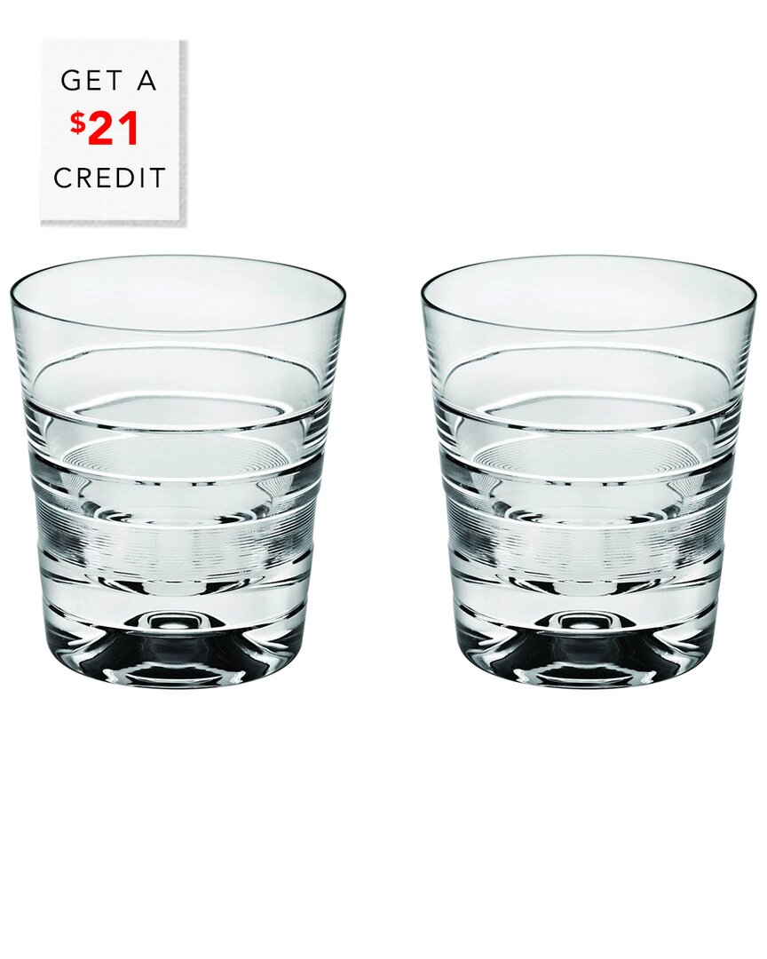 Vista Alegre Vinyl Old Fashion Glasses (set Of 2) With $21 Credit In Clear