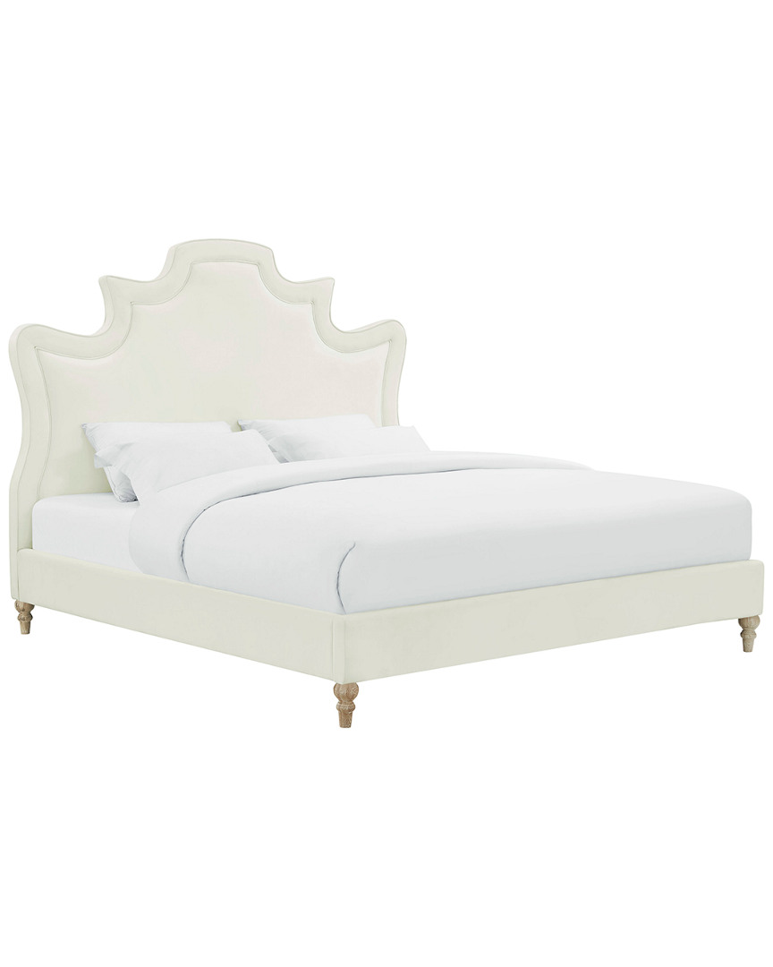 Tov Serenity Cream Velvet Bed In King