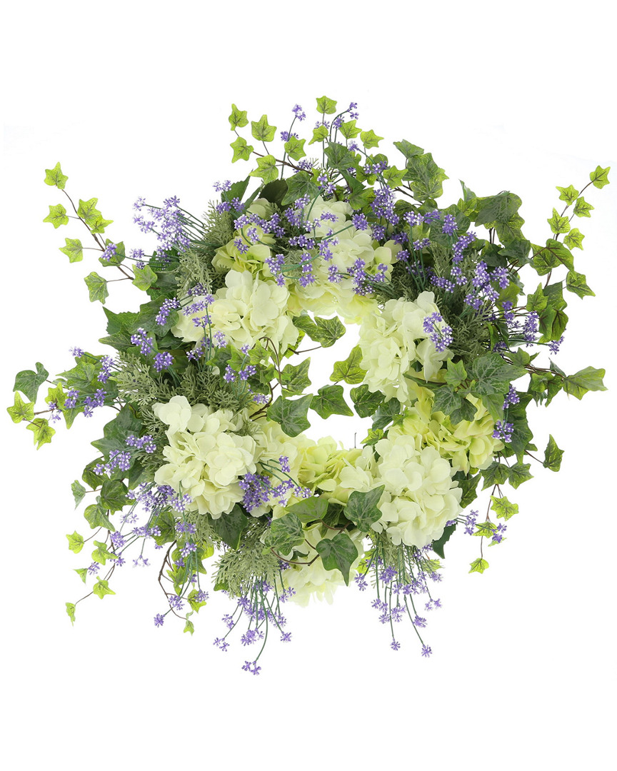 Creative Displays White And Green Hydrangea & Lavender Wreath